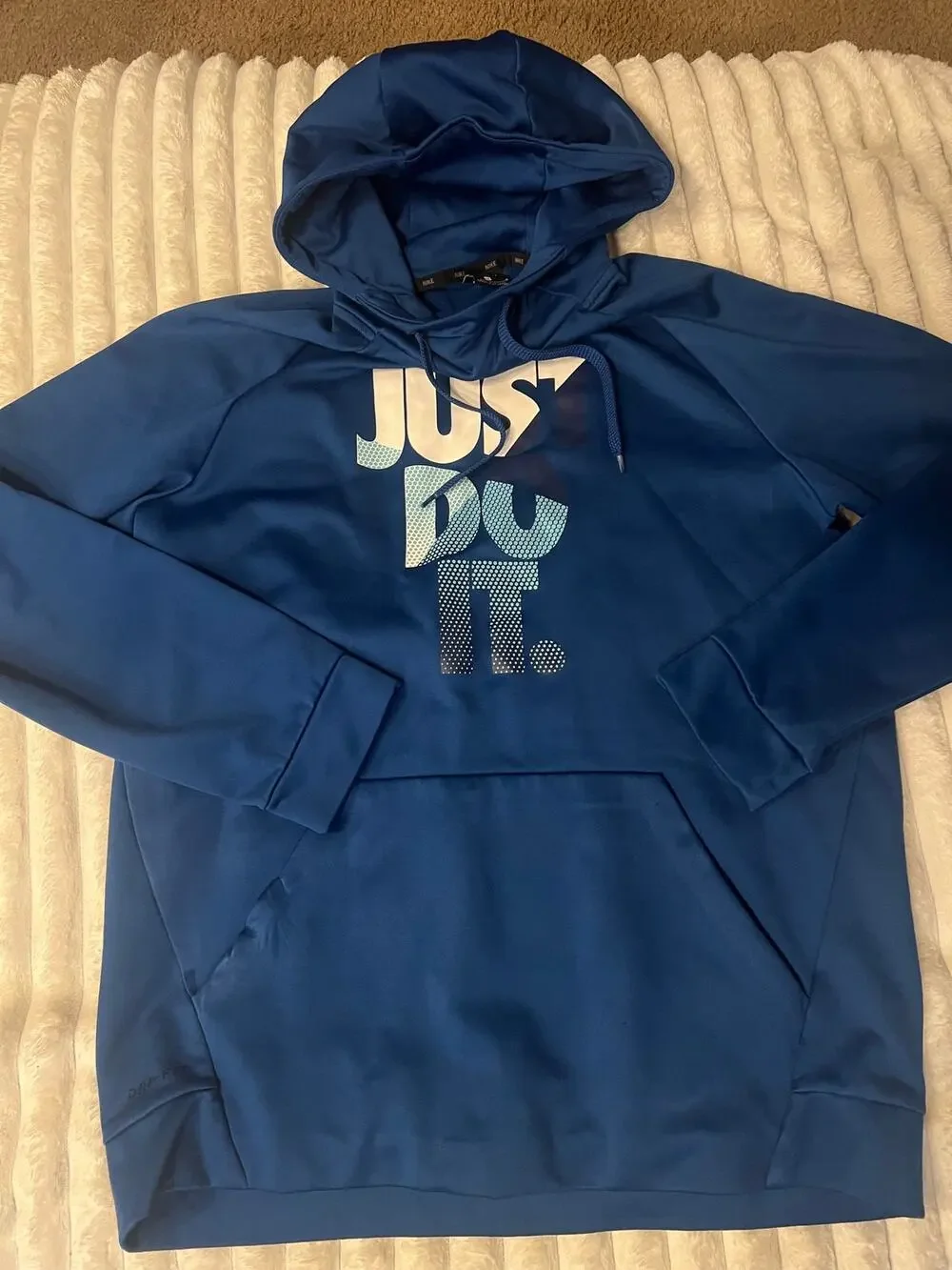 Nike sz Med Blue Just Do It Hoodie in excellent condition